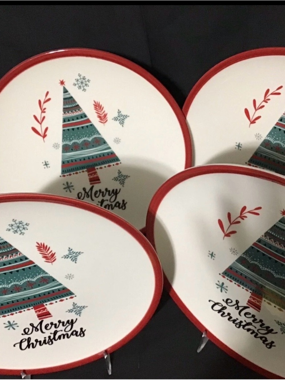 Handcrafted In Portugal For 9” Noble Excellence “Merry Christmas” Plates
